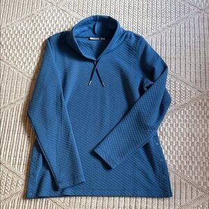 L.L. Bean Quilted Blue Pullover